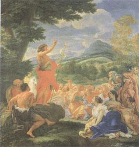 Giovanni Battista Gaulli Called Baccicio St John the Baptist Preaching (mk05) China oil painting art